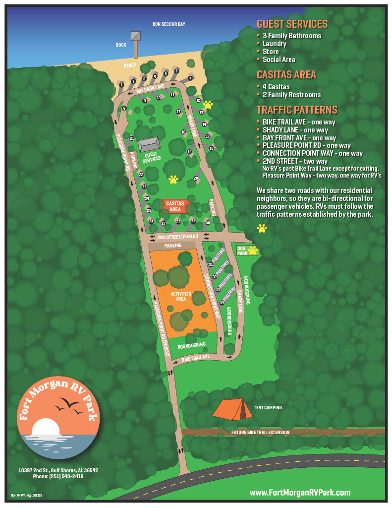 map of Fort Morgan RV Park