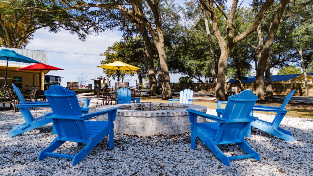 fire pit at RV park