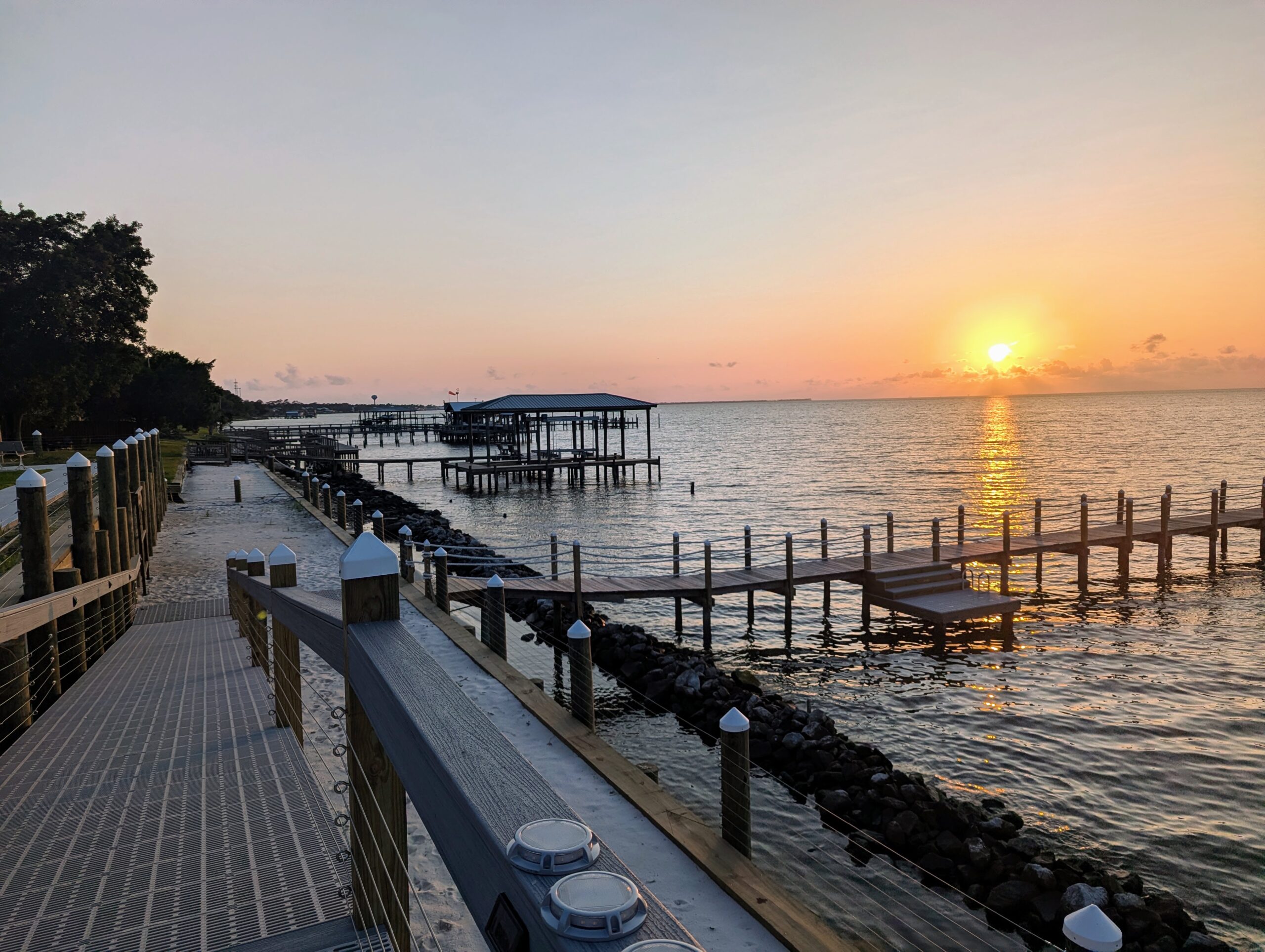 Ramp to beach at Fort Morgan RV Park