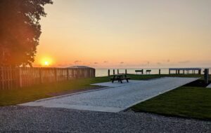 sunset over bay in Gulf Shores Alabama
