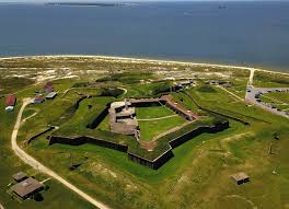 aerial view of Fort Morgan State Historic Site