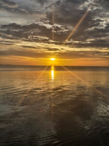 sunset at Ft Morgan on Bon Secour Bay