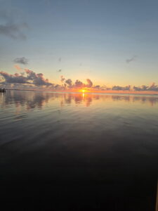 sunset at Ft Morgan on Bon Secour Bay