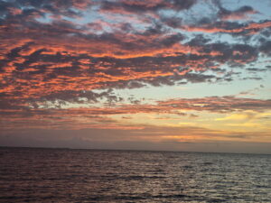 sunset at Ft Morgan on Bon Secour Bay